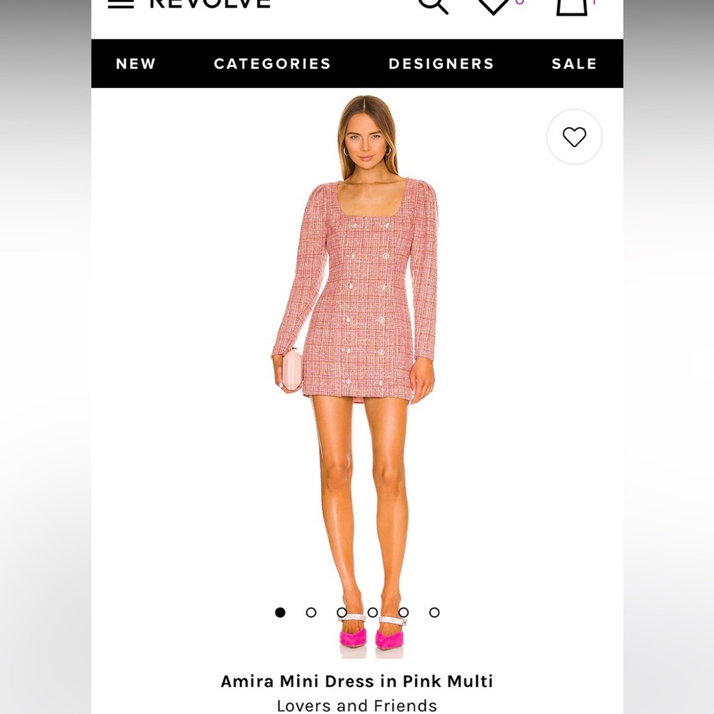 Amira mini dress in pink multi, lovers and friends, great condition worn once